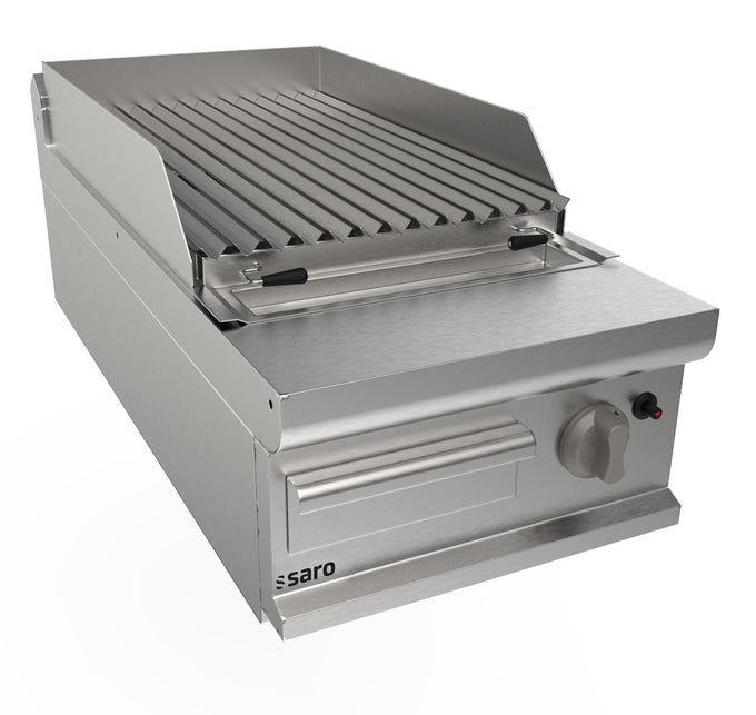 Grill pierre de lave - Gaz - 11 kW - 400mm - LQ/BS1BB Saro - Grill pierre de lave professionnel CHR - matériel cuisine pro - Cuistéo
