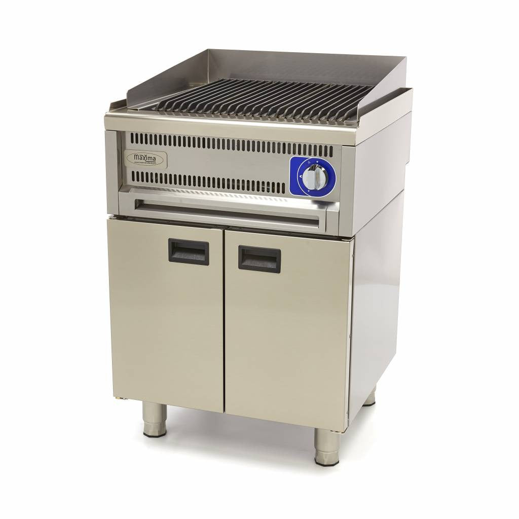 Grill professionnel - Double unité - 60 cm de profondeur - Gaz 9.0 kW Maxima - vue 2 - Grill pierre de lave pro CHR - Cuistéo