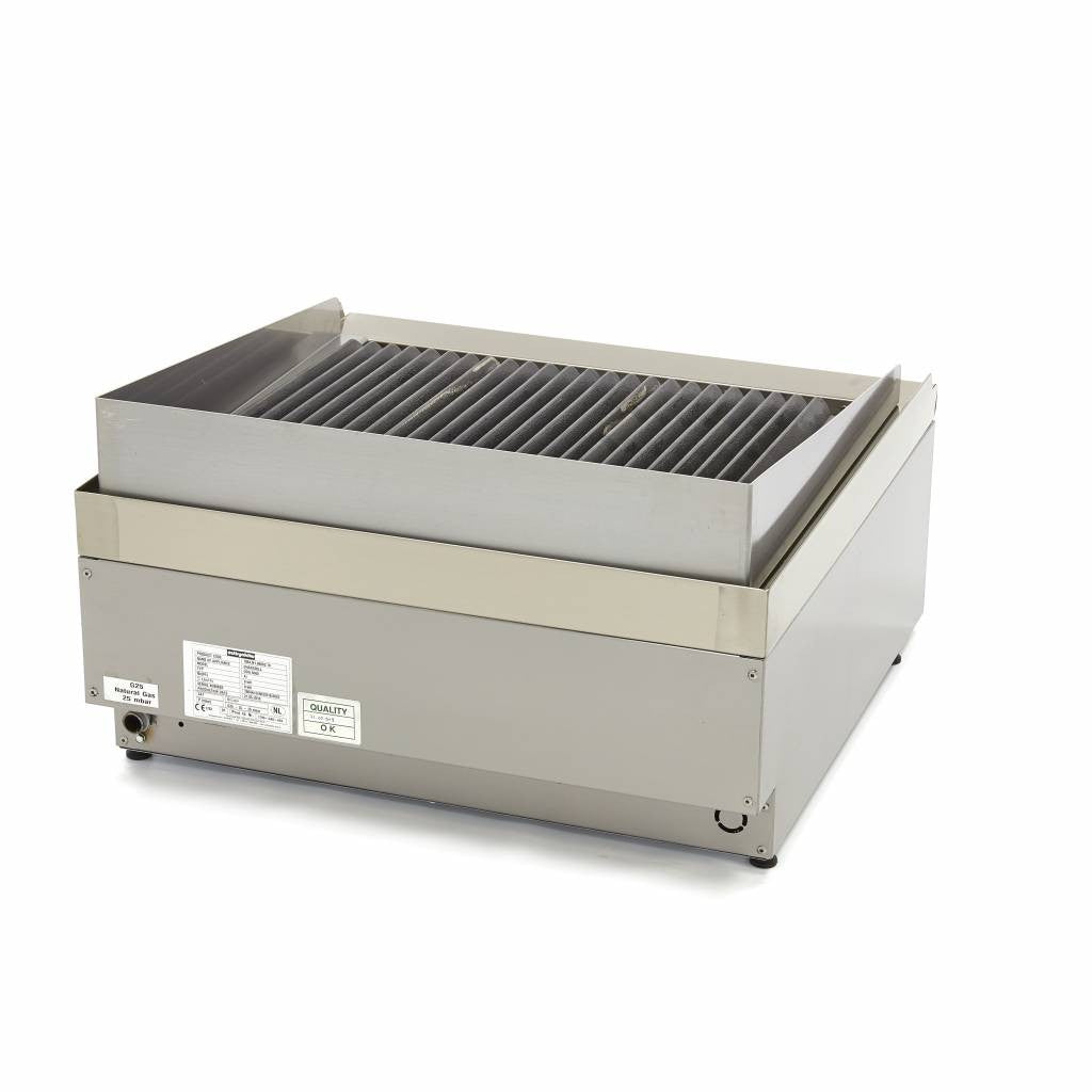 Grill professionnel - Double unité - 60 cm de profondeur - Gaz 9.0 kW Maxima - vue 4 - Grill pierre de lave pro CHR - Cuistéo