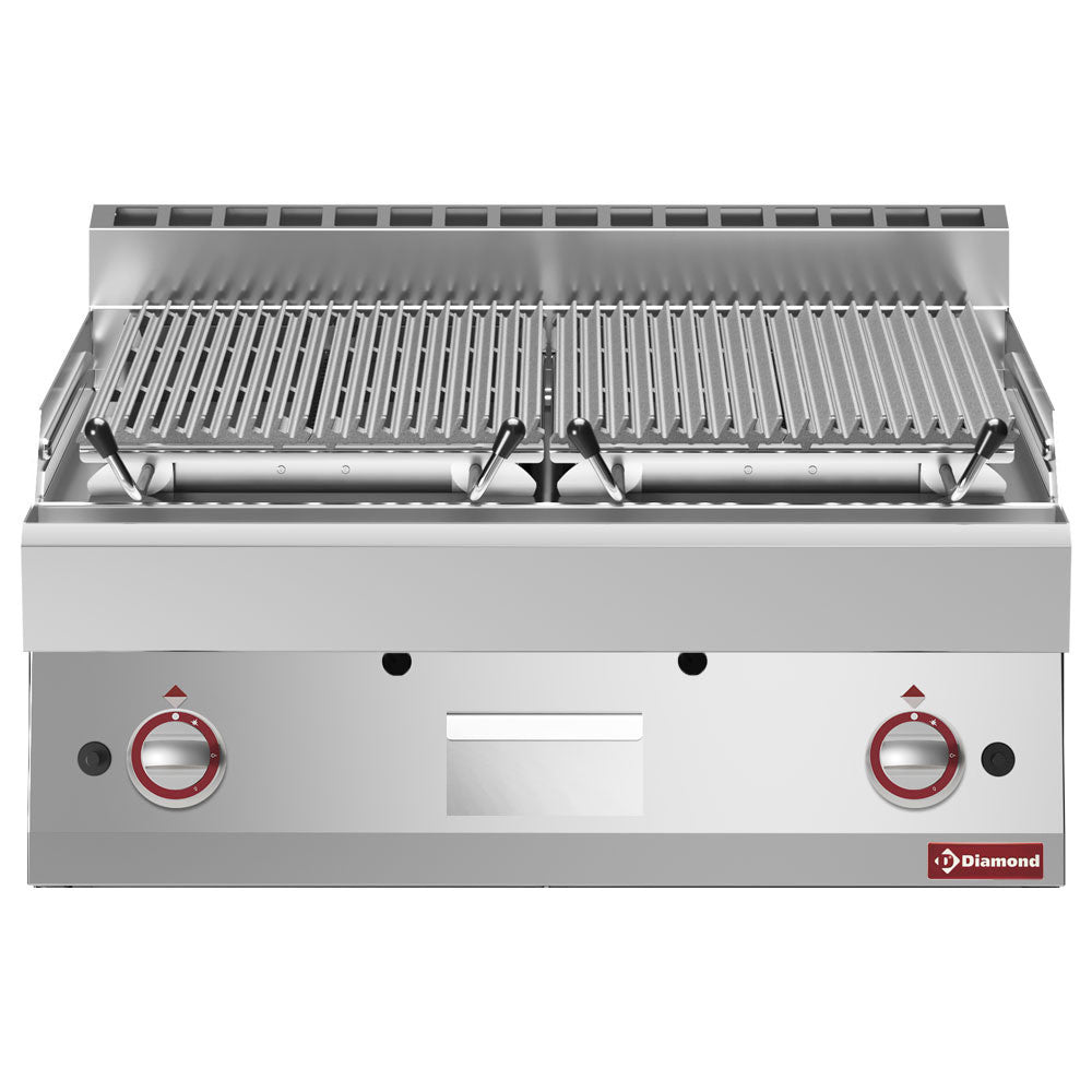 Grill pierre de lave 1 / 1 module grille en fonte- Diamond