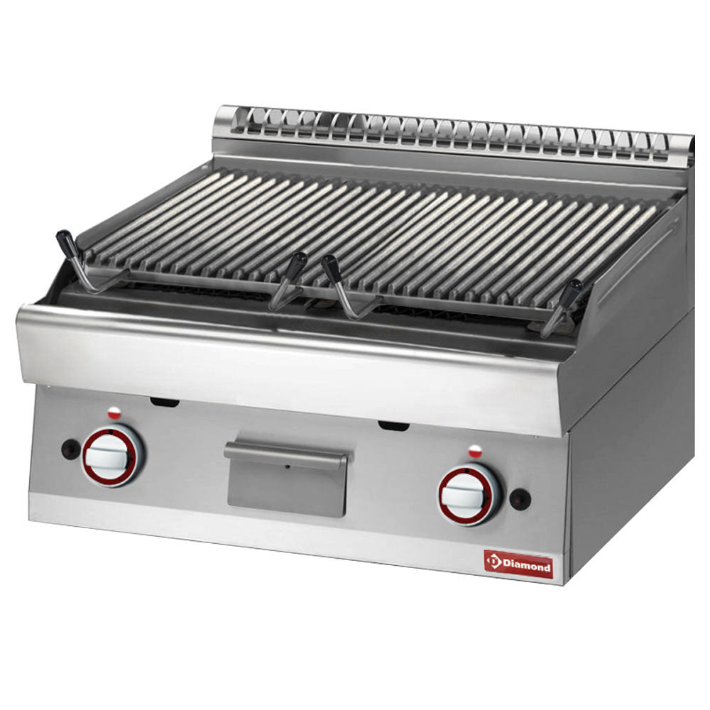 Grill pierre de lave 1 / 1 module grille en fonte - Diamond
