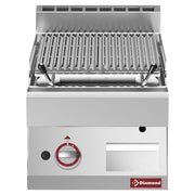 Grill pierre de lave 1 / 2 module grille en fonte- Diamond