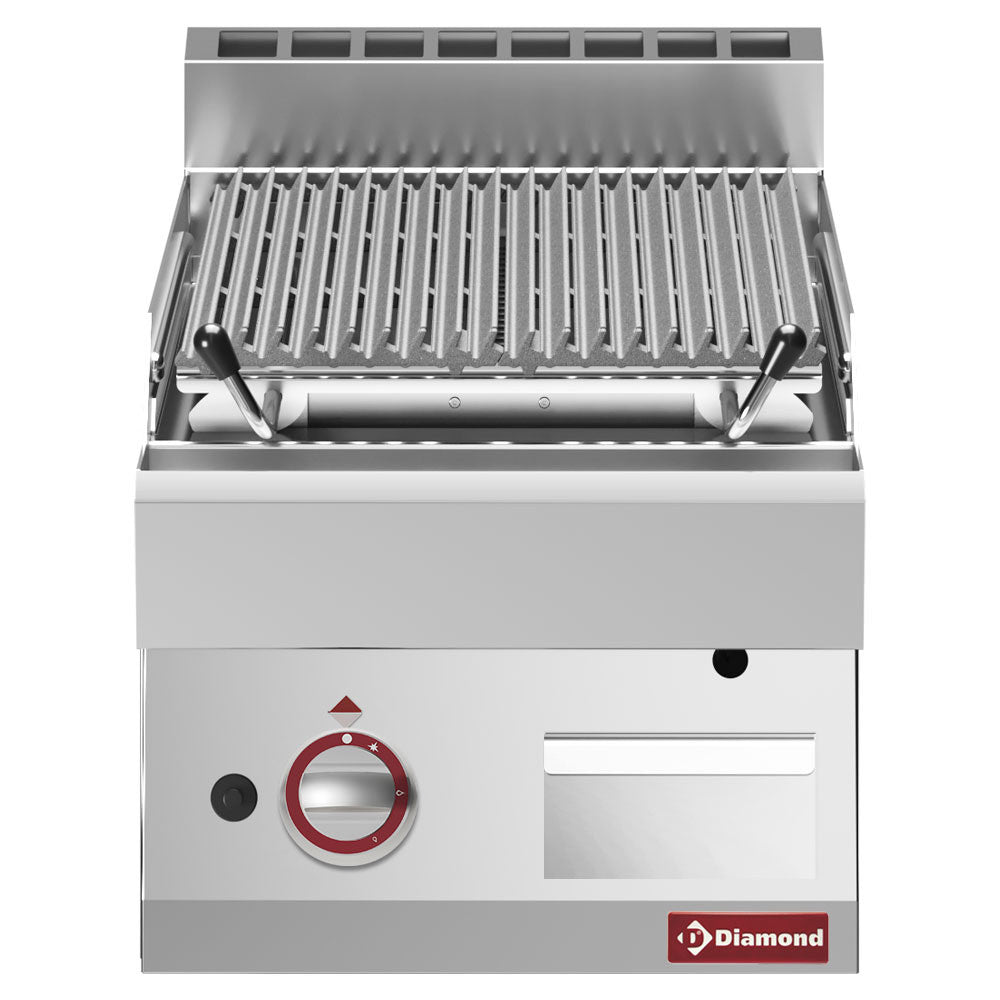 Grill pierre de lave 1 / 2 module grille en fonte- Diamond