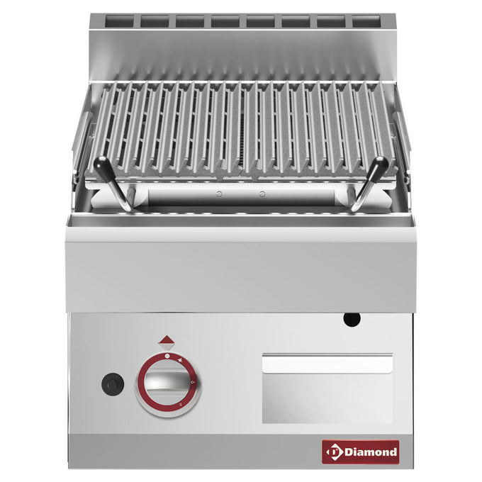 Grill pierre de lave 1 / 2 module grille en fonte- Diamond