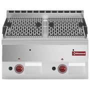 Grill gaz pierre de lave grille en fonte - Diamond