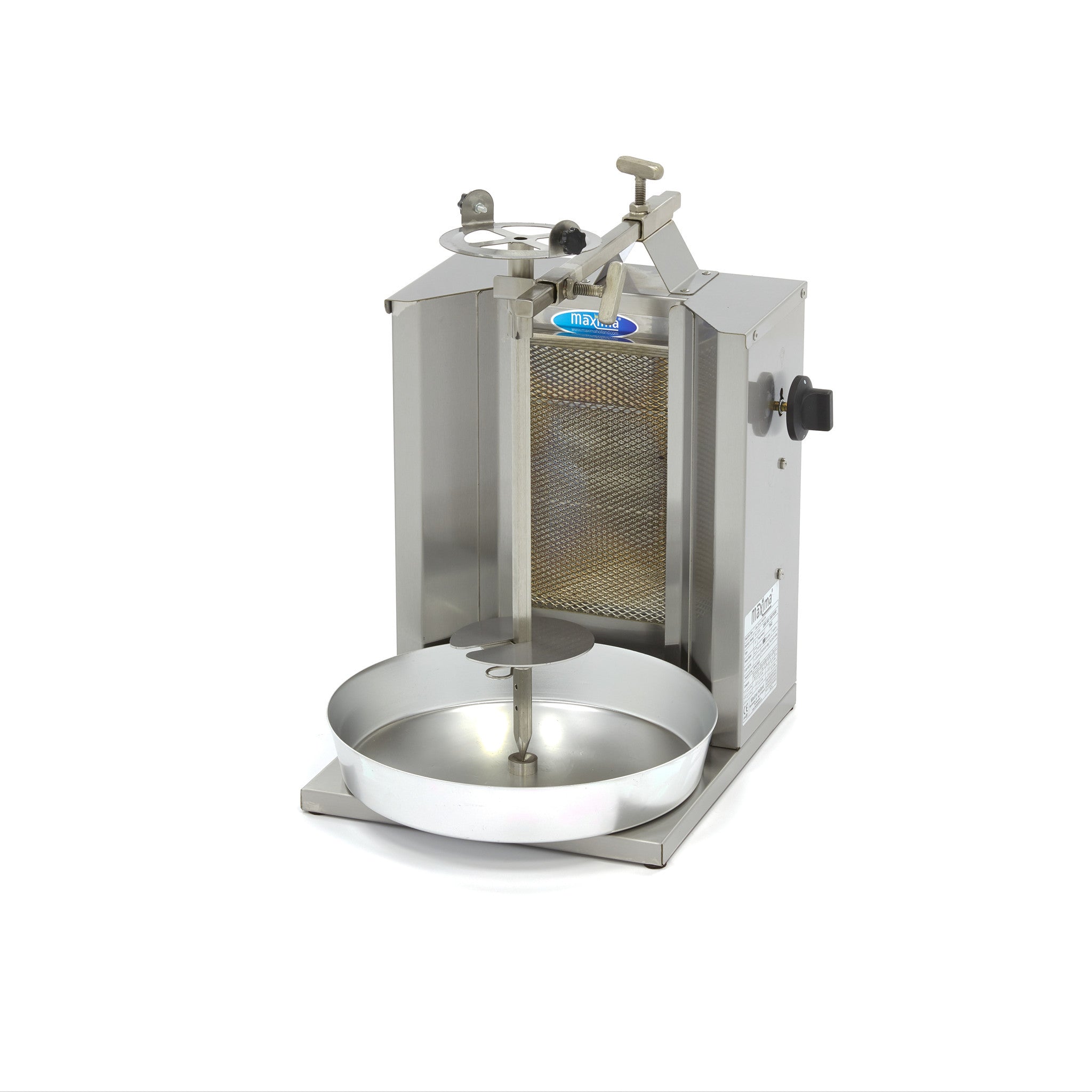 Machine à kebab - Gaz - 10kg de viande - Brûleur réglable L. 370 mm 10 L 3.32 kW Maxima - Doner kebab professionnel CHR - matériel cuisine pro - Cuistéo