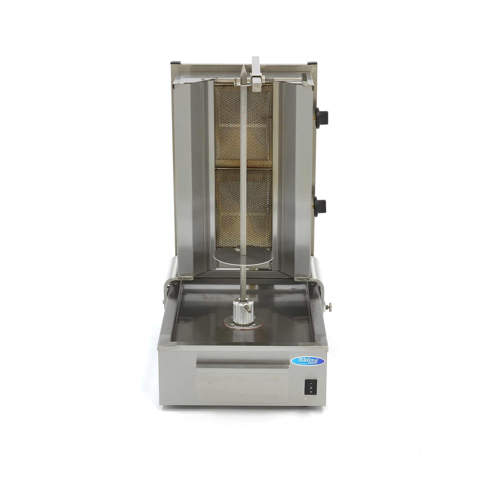 Broche à kebab - 2 brûleurs - 20kg de viande - Gaz L. 450 mm 20 L 6.64 kW Maxima - vue 3 - Doner kebab pro CHR - Cuistéo