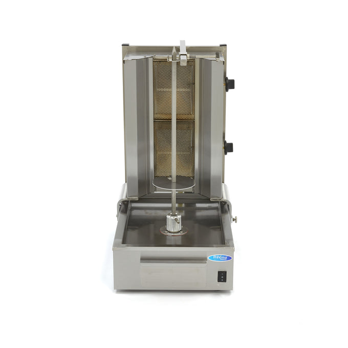 Broche à kebab - 2 brûleurs - 20kg de viande - Gaz L. 450 mm 20 L 6.64 kW Maxima - vue 3 - Doner kebab pro CHR - Cuistéo
