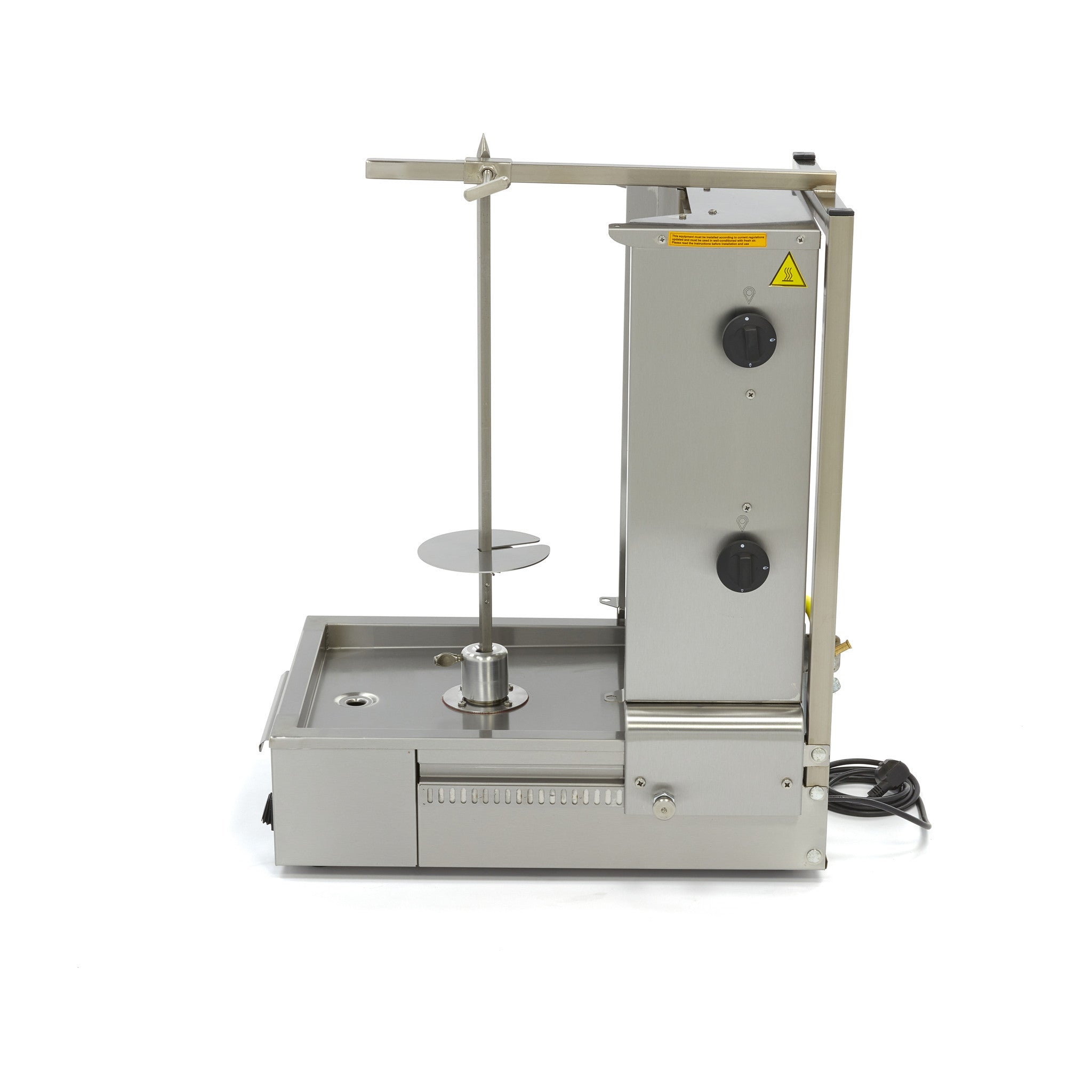 Broche à kebab - 2 brûleurs - 20kg de viande - Gaz L. 450 mm 20 L 6.64 kW Maxima - vue 4 - Doner kebab pro CHR - Cuistéo
