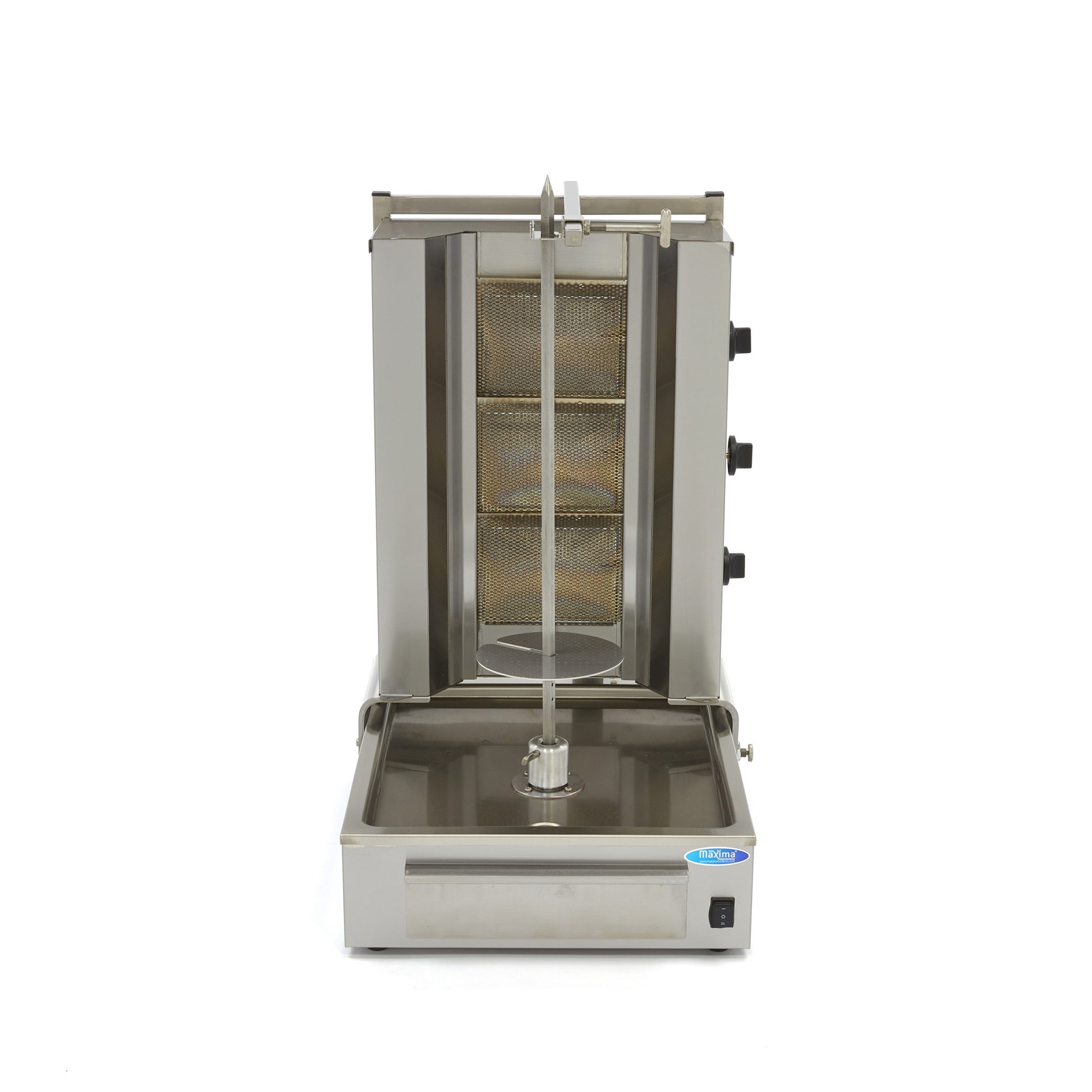 Broche à kebab - 3 brûleurs - 40 kg de viande - Gaz L. 570 mm 40 L 9.96 kW Maxima - vue 3 - Doner kebab pro CHR - Cuistéo