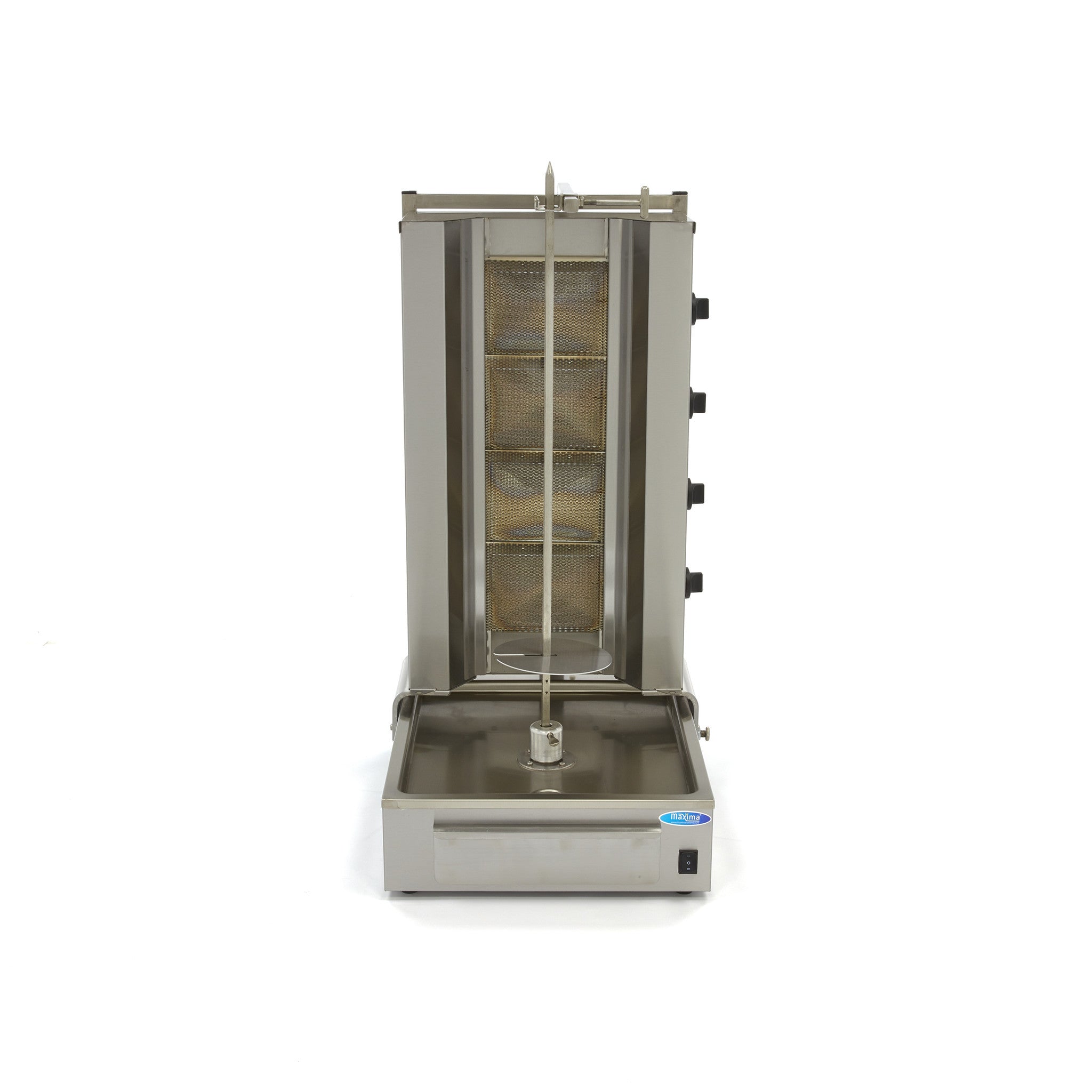 Broche à kebab - 4 brûleurs - 70kg de viande - Gaz L. 730 mm 70 L 13.28 kW Maxima - vue 3 - Doner kebab pro CHR - Cuistéo