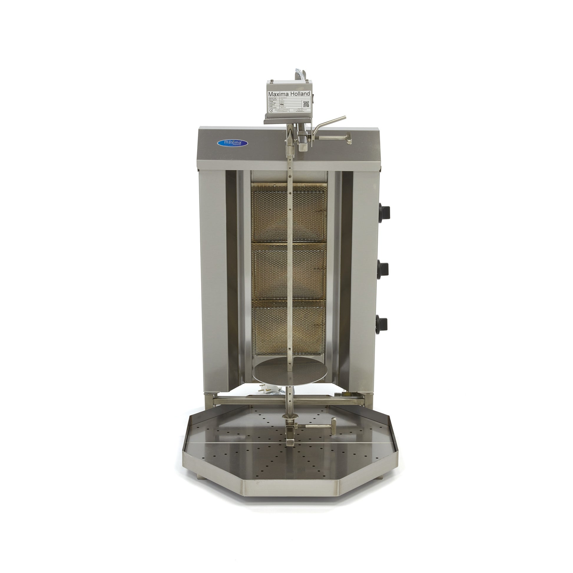 Machine à kebab - 3 brûleurs - 30kg de viande - Gaz L. 608 mm 30 L 9.96 kW Maxima - vue 5 - Doner kebab pro CHR - Cuistéo