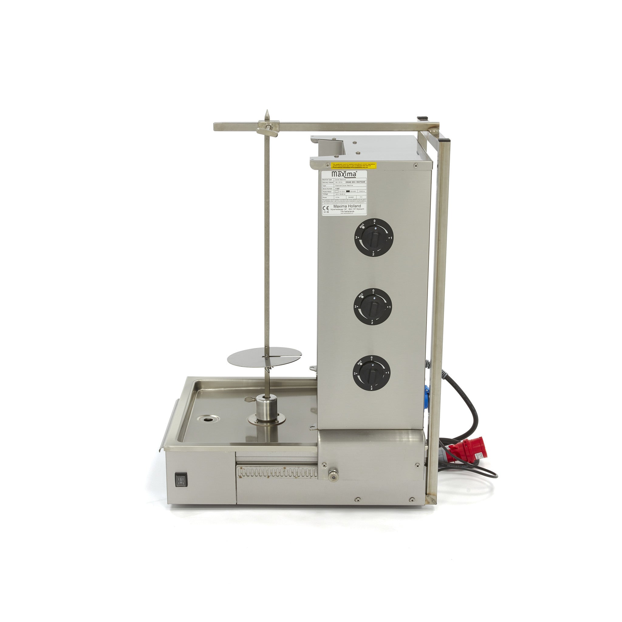 Machine à kebab - 3 brûleurs - 40kg de viande - Électrique L. 57 mm 40 L 4500 W Maxima - vue 4 - Doner kebab pro CHR - Cuistéo
