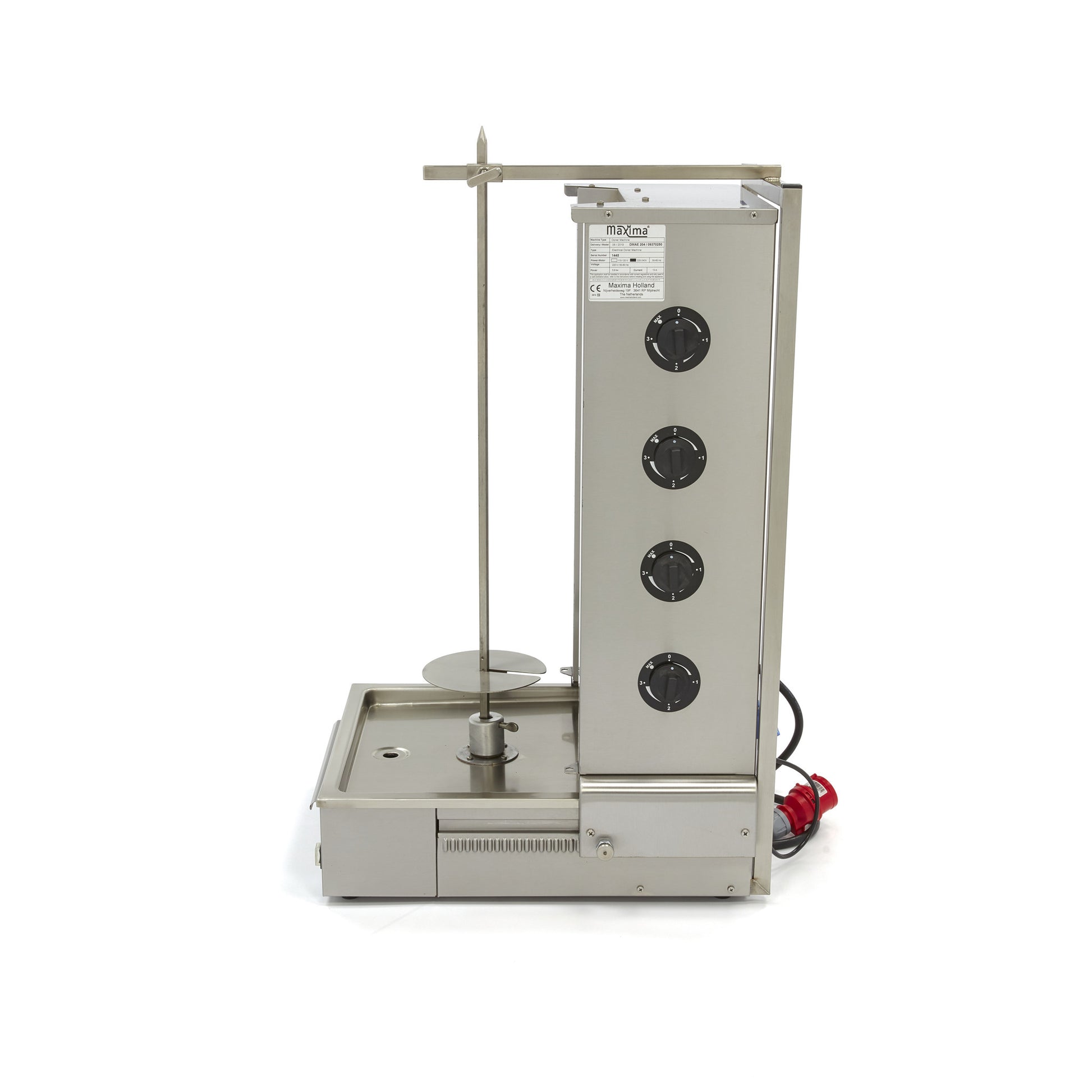 Machine à kebab - 4 brûleurs - 70 kg de viande - Électrique L. 73 mm 70 L 6000 W Maxima - vue 4 - Doner kebab pro CHR - Cuistéo
