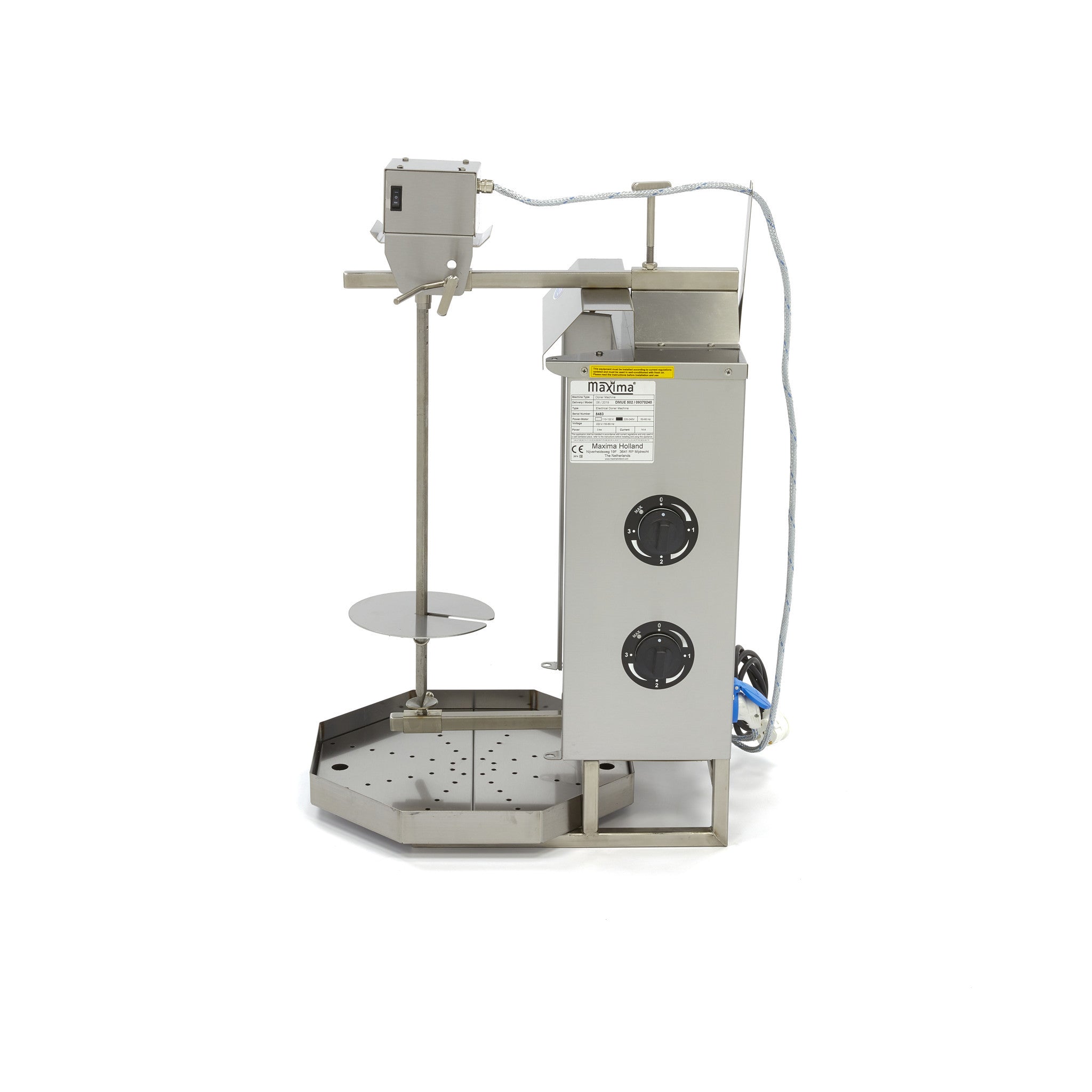 Machine à kebab - 2 brûleurs - 20 kg de viande - Électrique L. 43.8 mm 20 L 3000 W Maxima - vue 4 - Doner kebab pro CHR - Cuistéo
