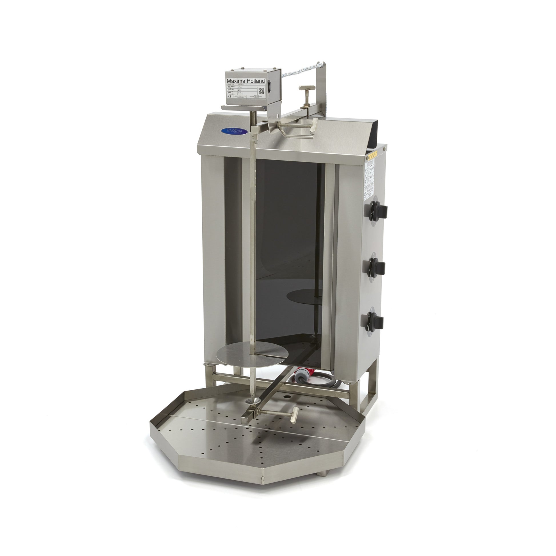 Machine à kebab - 3 brûleurs - 30kg de viande - Électrique L. 60.8 mm 30 L 4500 W Maxima - Doner kebab professionnel CHR - matériel cuisine pro - Cuistéo