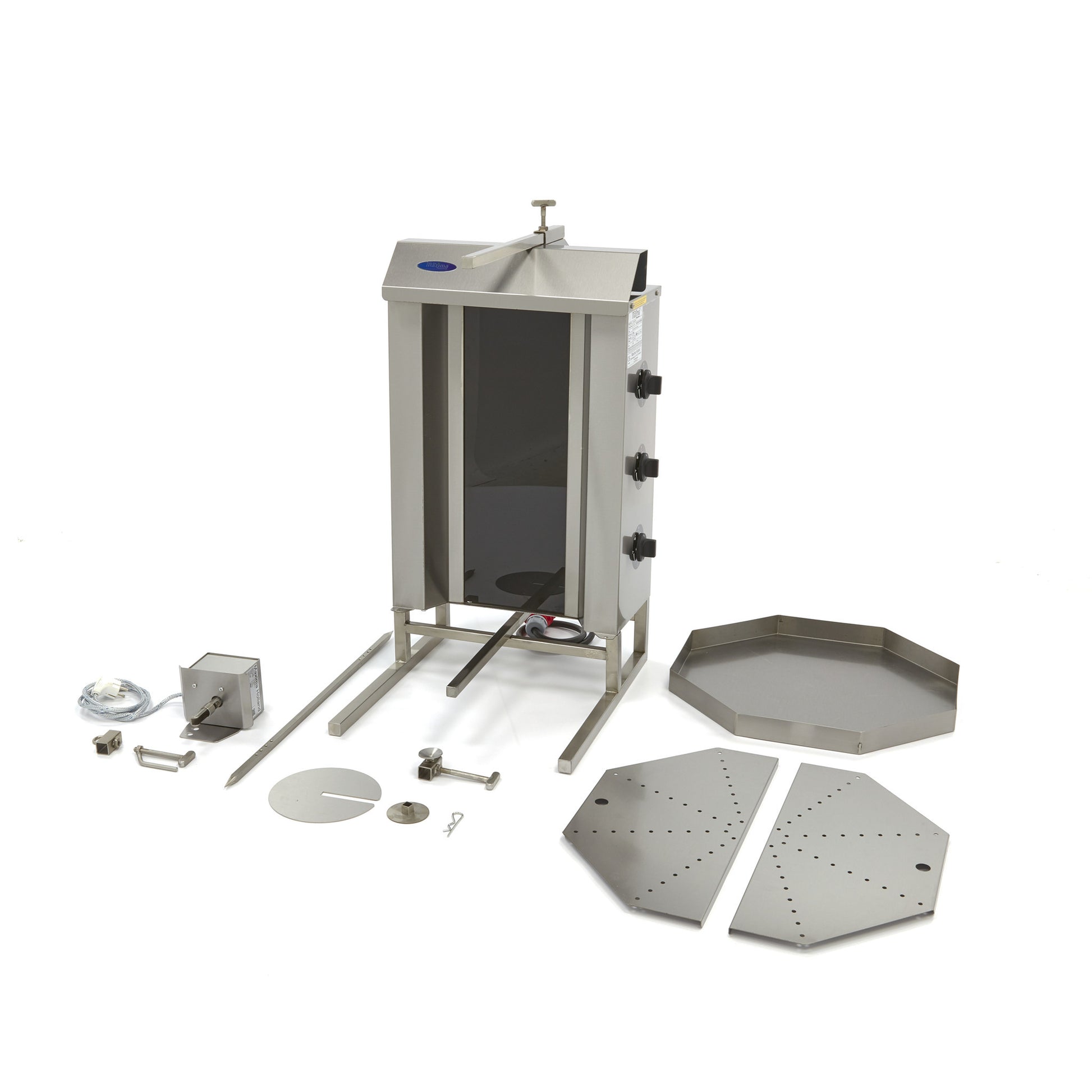 Machine à kebab - 3 brûleurs - 30kg de viande - Électrique L. 60.8 mm 30 L 4500 W Maxima - vue 2 - Doner kebab pro CHR - Cuistéo