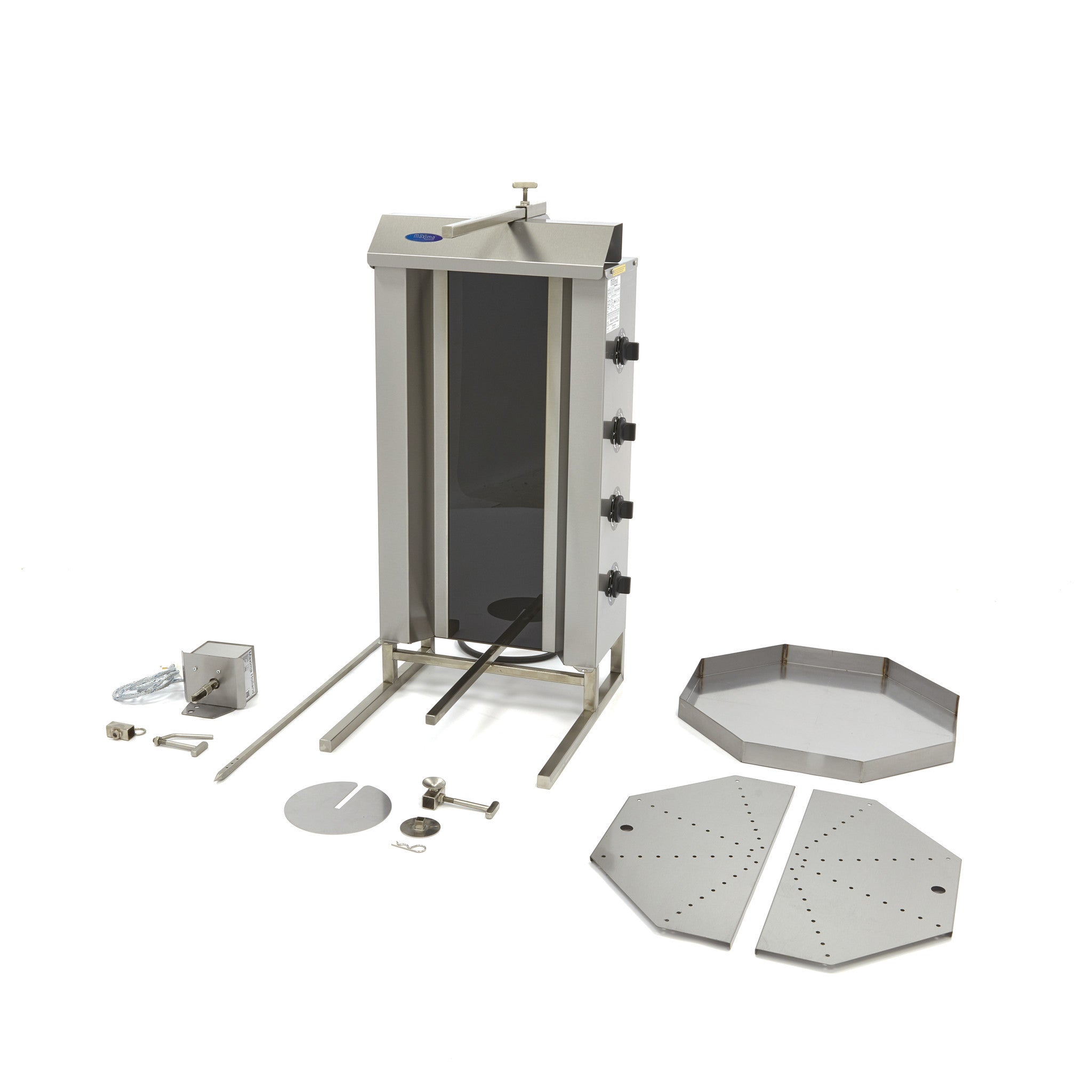 Machine à kebab - 4 brûleurs - 50 kg de viande - Électrique L. 77 mm 50 L 6000 W Maxima - vue 2 - Doner kebab pro CHR - Cuistéo