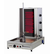 Grill Kebab Électrique - Inox - 40kg - 3 Éléments - 530x650x780mm 40 L Saro - Doner kebab professionnel CHR - matériel cuisine pro - Cuistéo