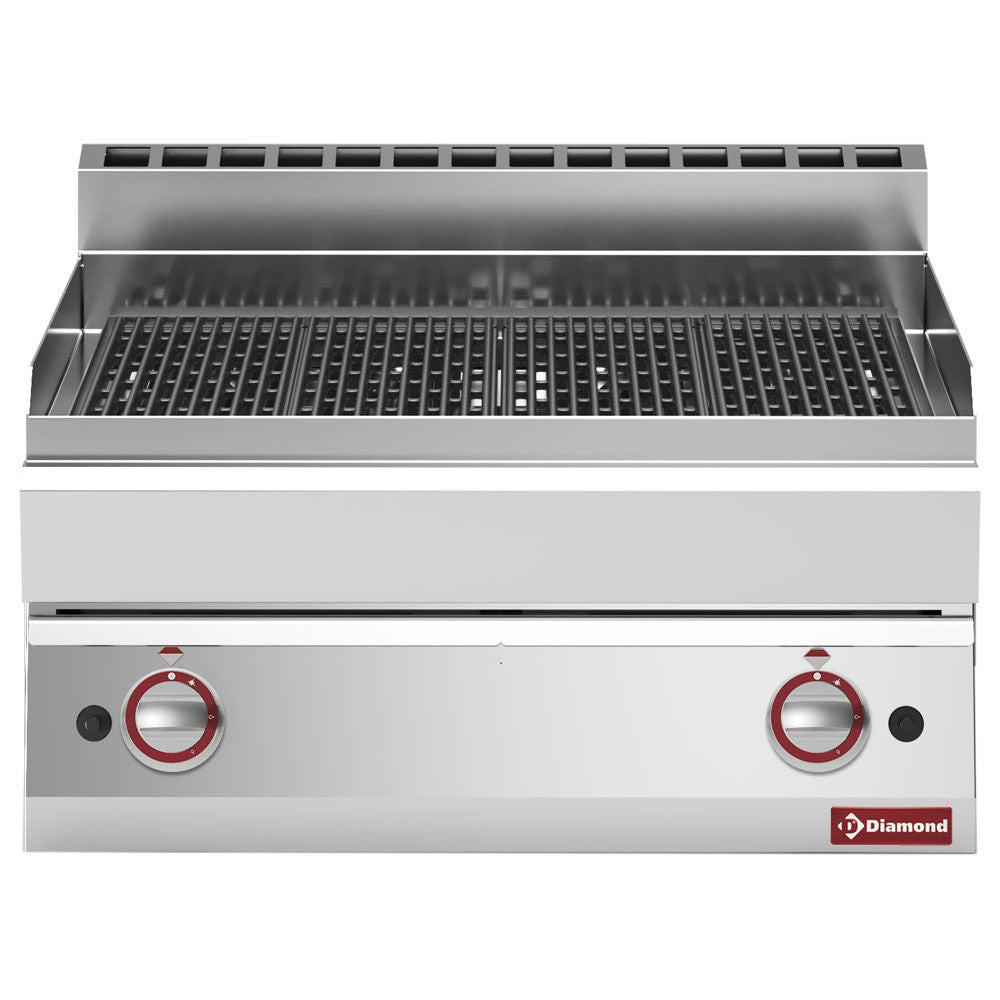 Grill-vapeur gaz à grille de cuisson fonte - Diamond