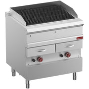 Grill vapeur gaz en fonte-double face-module 1/1 - Diamond