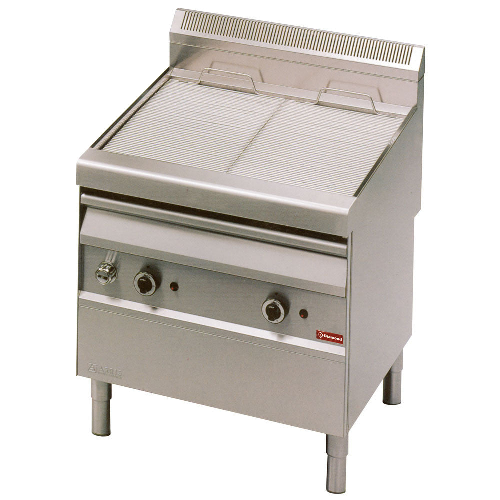 Grill -vapeur gaz avec grille en -o- sur meuble - Diamond