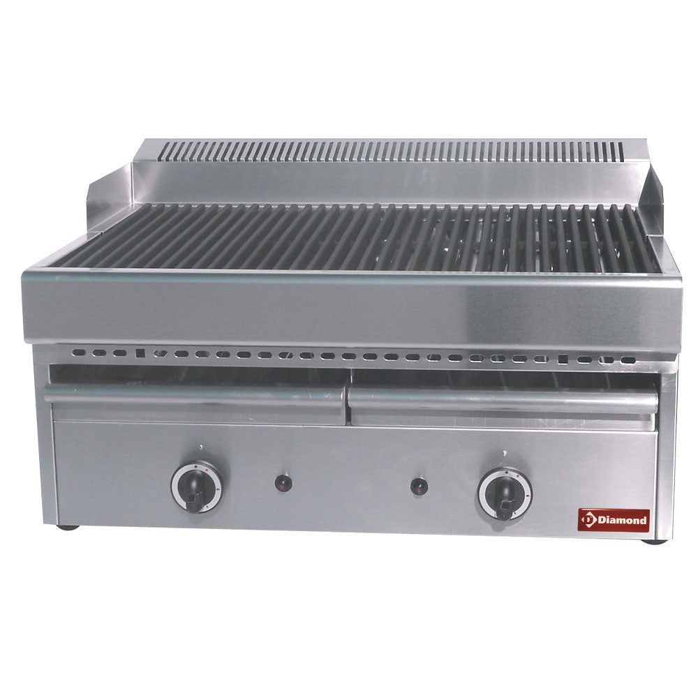 Grill vapeur gaz avec grille en fonte - top- Diamond
