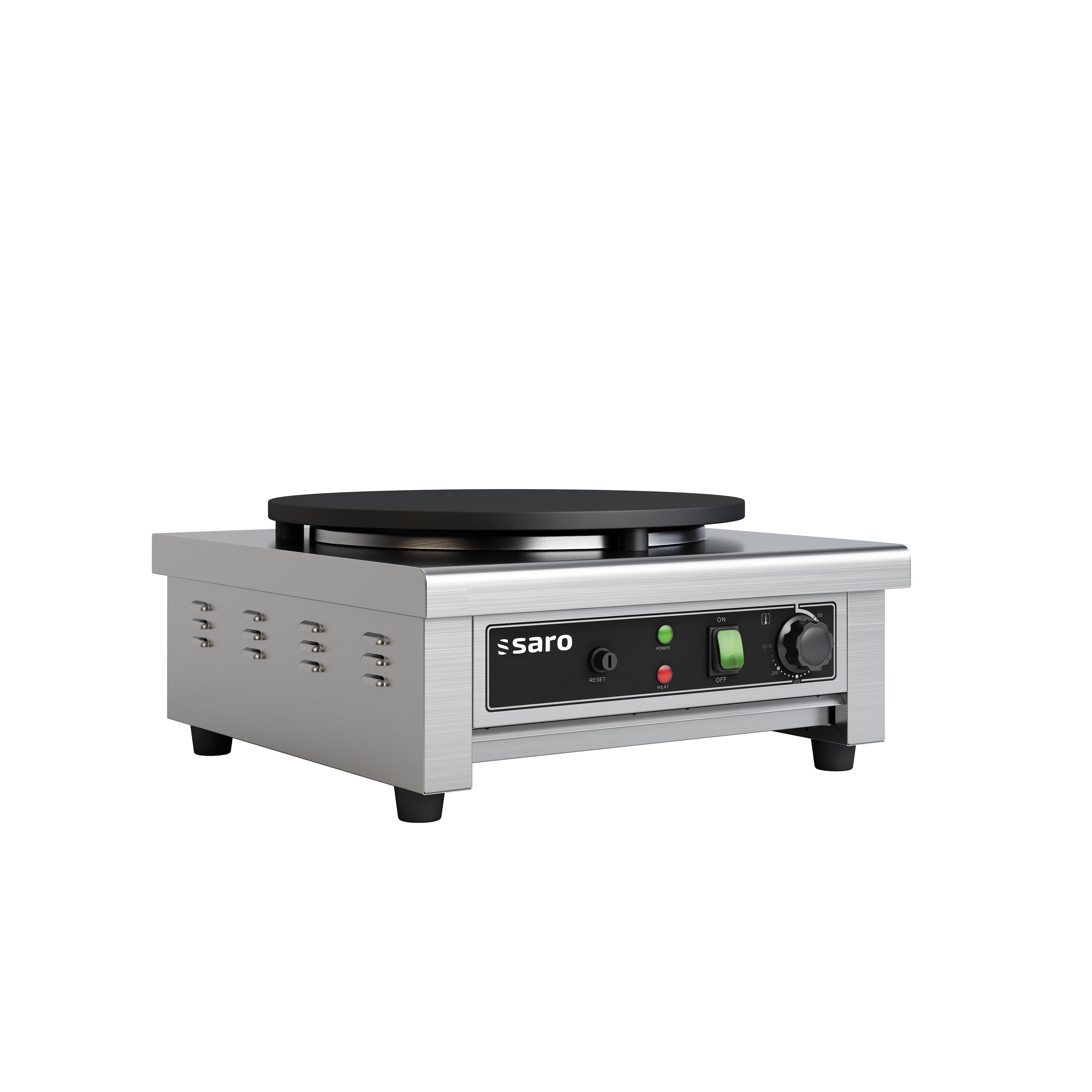 Crêpière - Plaque fonte - Température +50/+300°C - 3 kW Saro - Crêpière professionnel CHR - matériel cuisine pro - Cuistéo