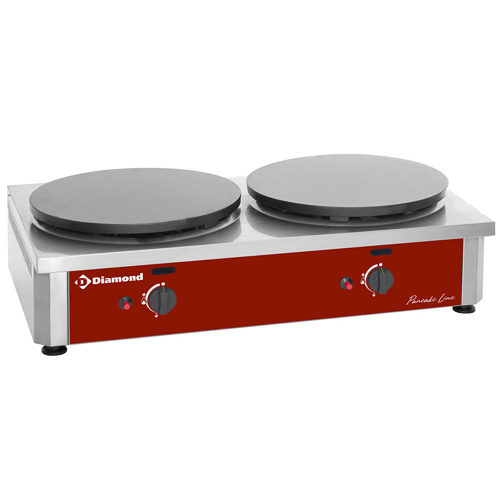 Crêpière double haut rendement gaz Ø 400mm - Diamond
