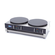 Crêpière double - 2x40cm - Fonte - Thermostat réglable 3000 W Maxima - Crêpière professionnel CHR - matériel cuisine pro - Cuistéo