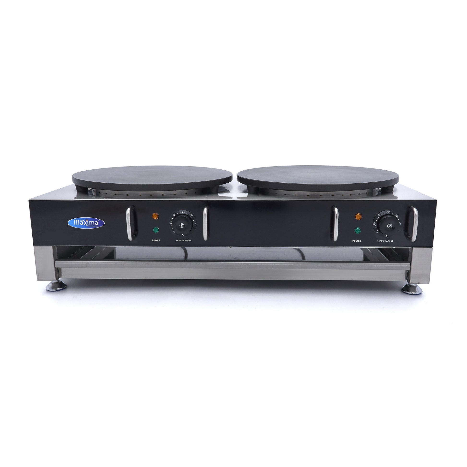 Crêpière double - 2x40cm - Fonte - Thermostat réglable 3000 W Maxima - vue 4 - Crêpière pro CHR - Cuistéo