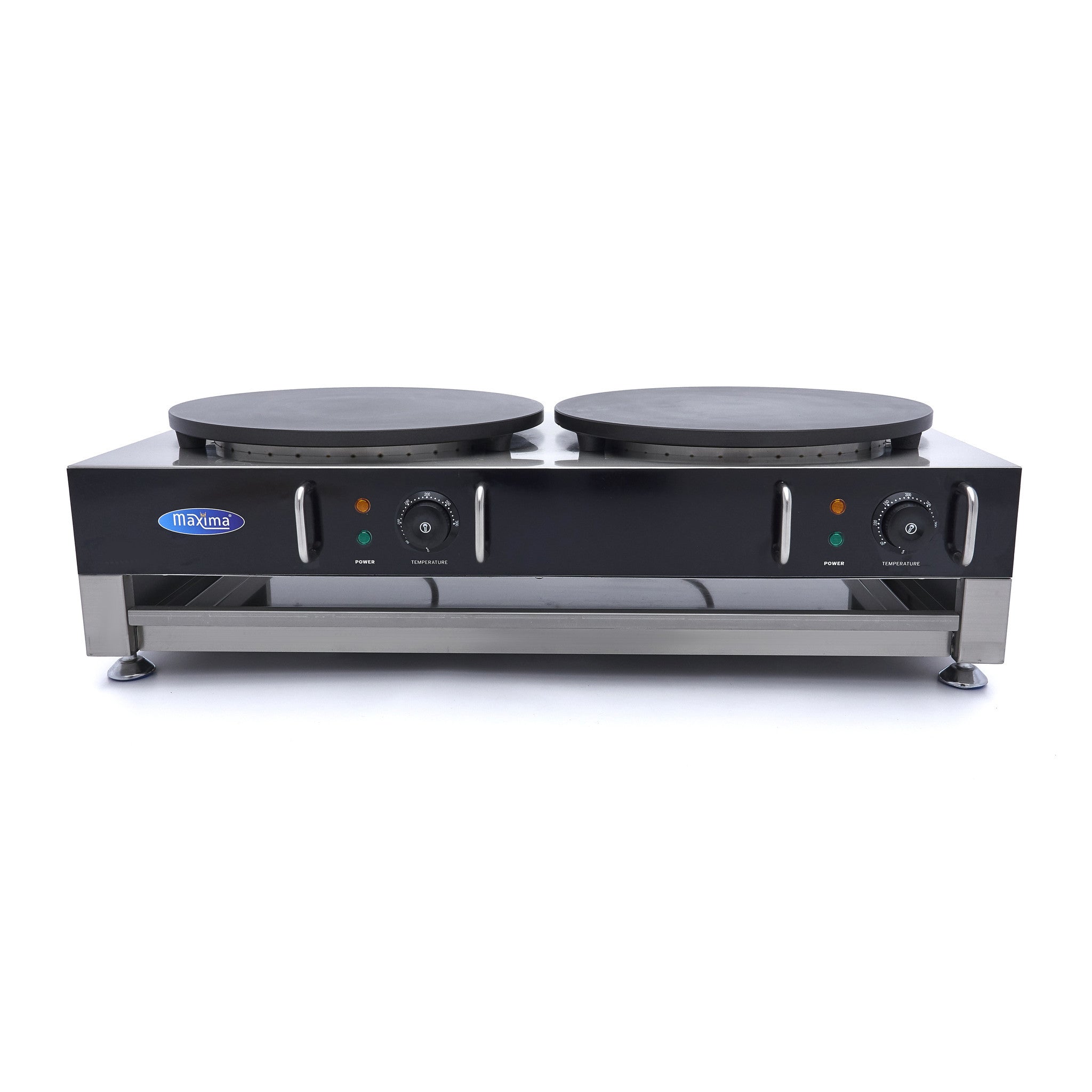 Crêpière double - 2x40cm - Fonte - Thermostat réglable 3000 W Maxima - vue 4 - Crêpière pro CHR - Cuistéo