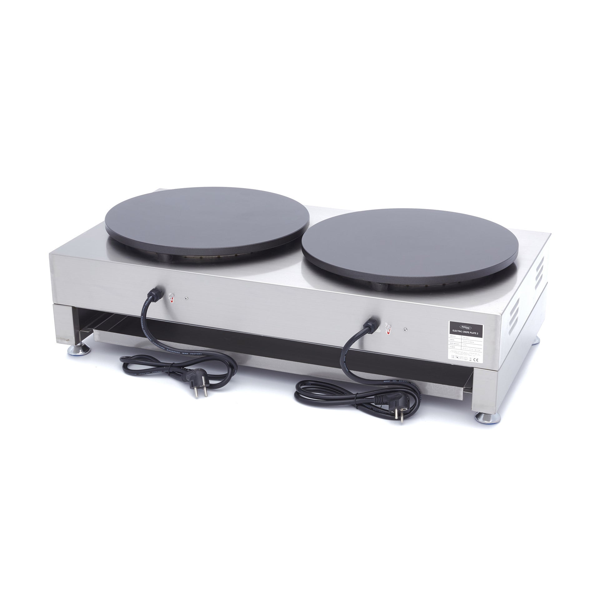 Crêpière double - 2x40cm - Fonte - Thermostat réglable 3000 W Maxima - vue 5 - Crêpière pro CHR - Cuistéo