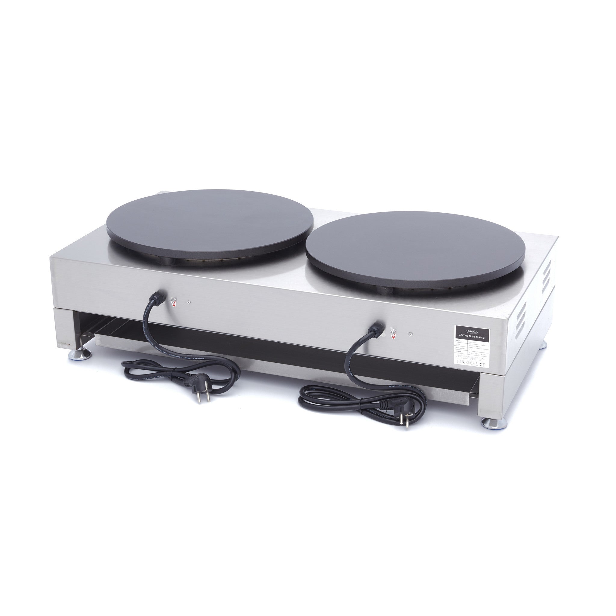 Crêpière double - 2x40cm - Fonte - Thermostat réglable 3000 W Maxima - vue 5 - Crêpière pro CHR - Cuistéo