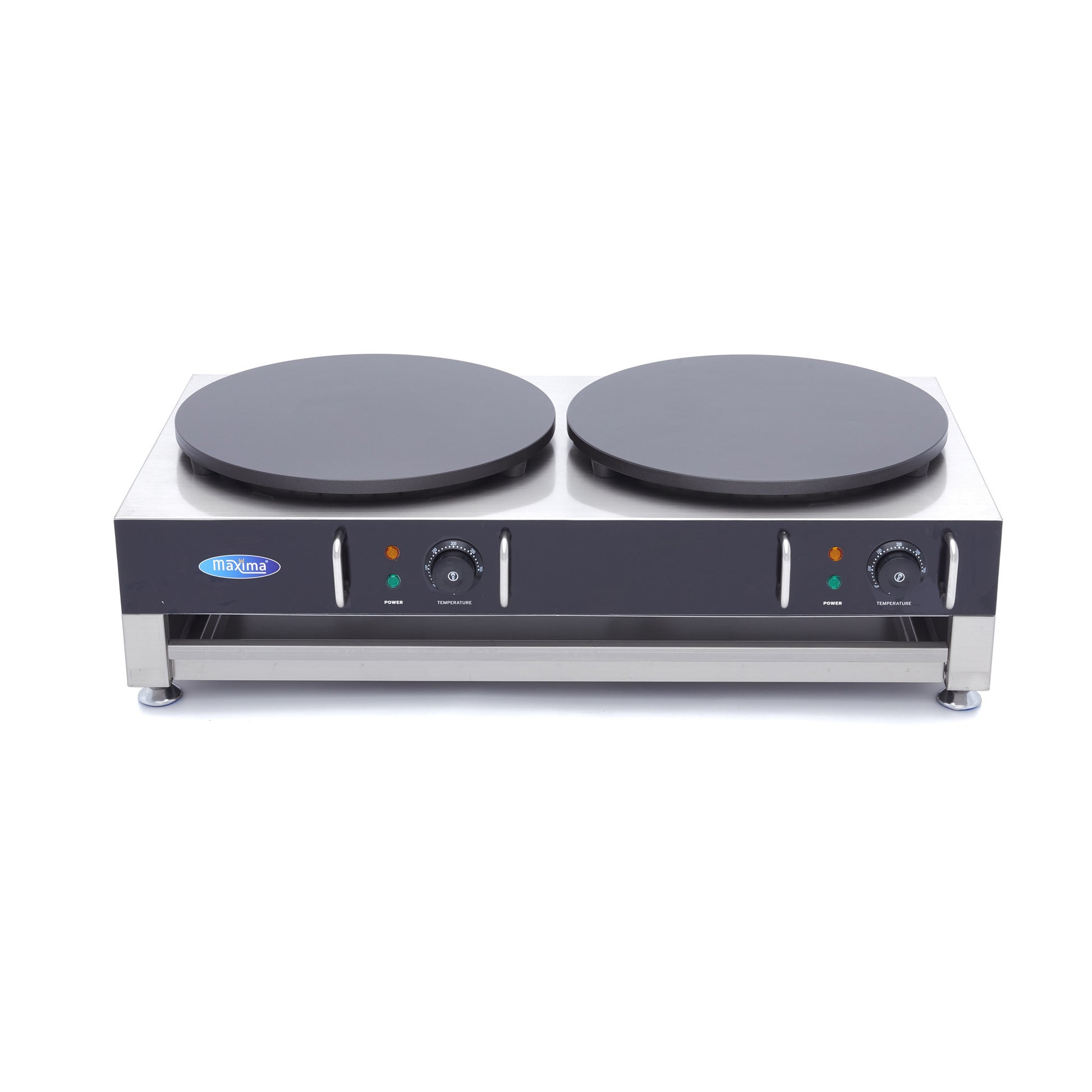 Crêpière double - 2x40cm - Fonte - Thermostat réglable 3000 W Maxima - vue 7 - Crêpière pro CHR - Cuistéo
