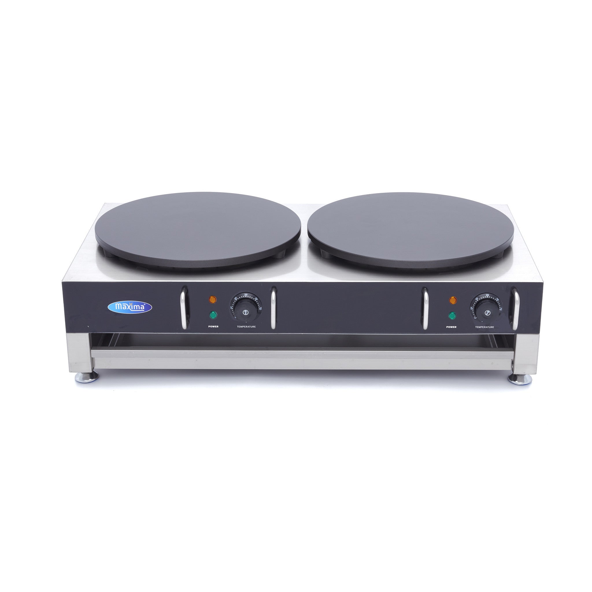 Crêpière double - 2x40cm - Fonte - Thermostat réglable 3000 W Maxima - vue 7 - Crêpière pro CHR - Cuistéo