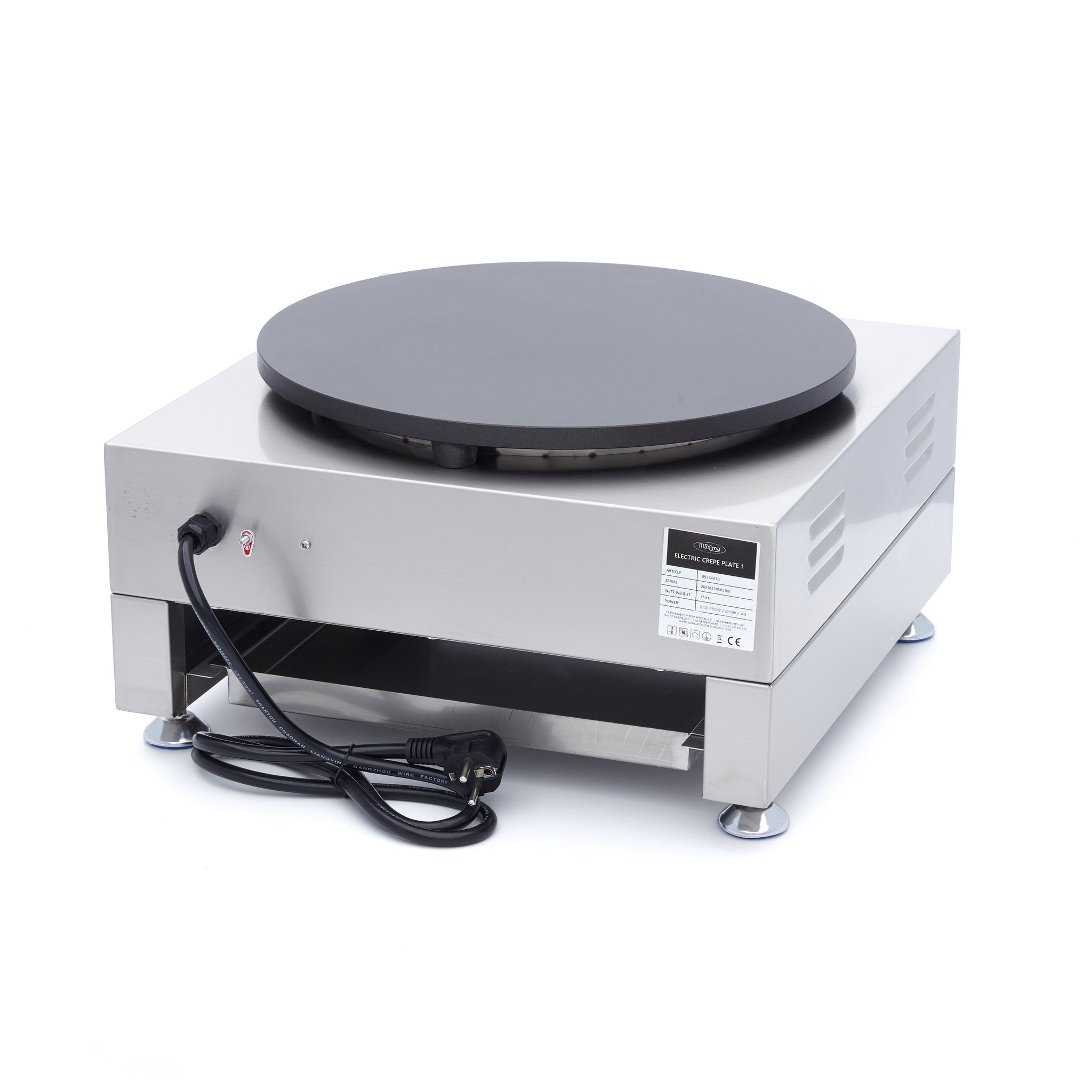 Crêpière professionnelle - 40cm - Fonte - Thermostat réglable 3000 W Maxima - vue 6 - Crêpière pro CHR - Cuistéo