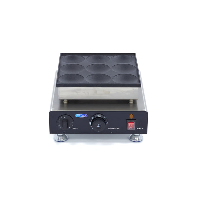 Machine à pancakes - 9 emplacements - 8cm - Thermostat réglable 900 W Maxima - vue 6 - Crêpière pro CHR - Cuistéo