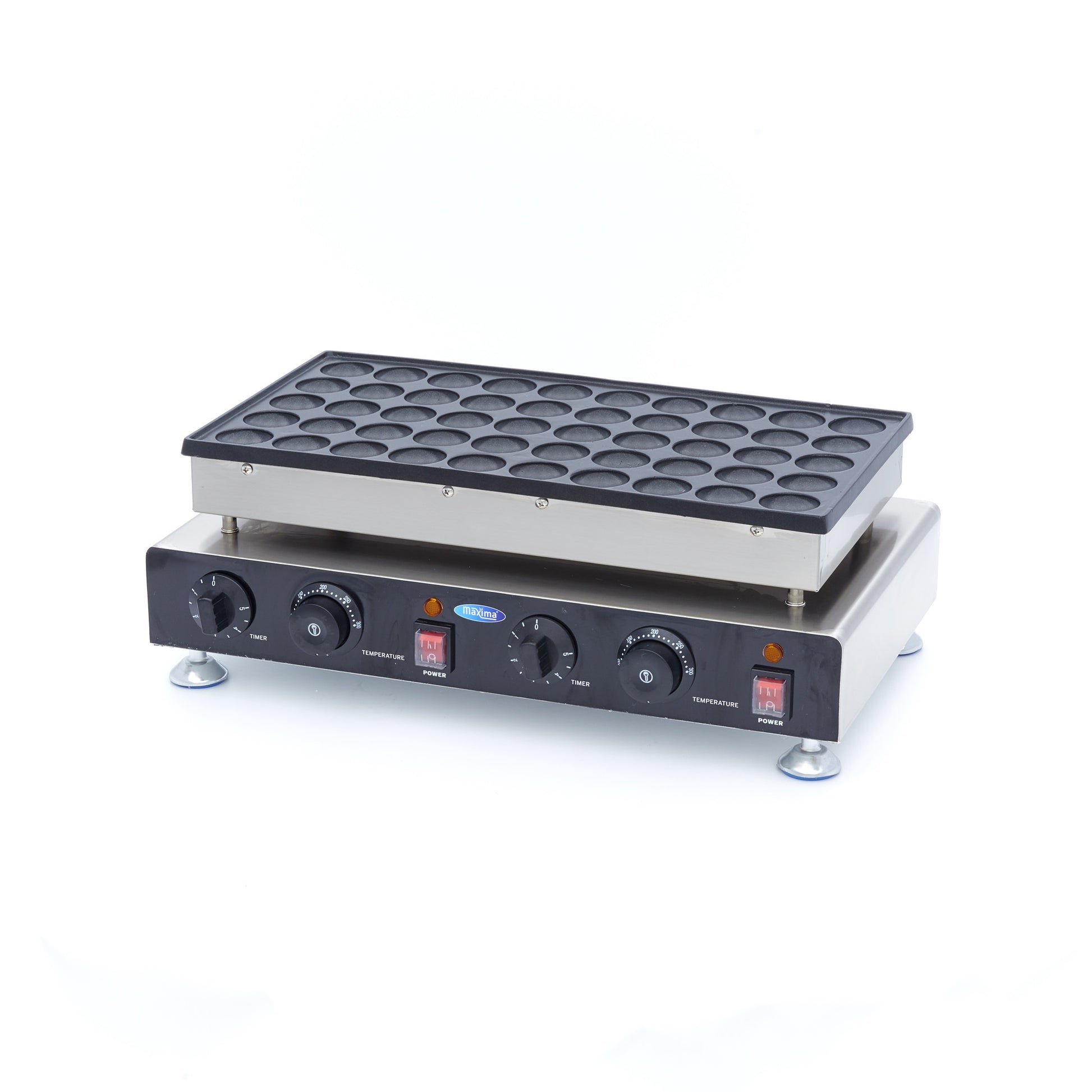 Mini machine à pancakes - 50 pièces - Ø4,3cm 50 L 1800 W Maxima - Appareil à poffertjes professionnel CHR - matériel cuisine pro - Cuistéo