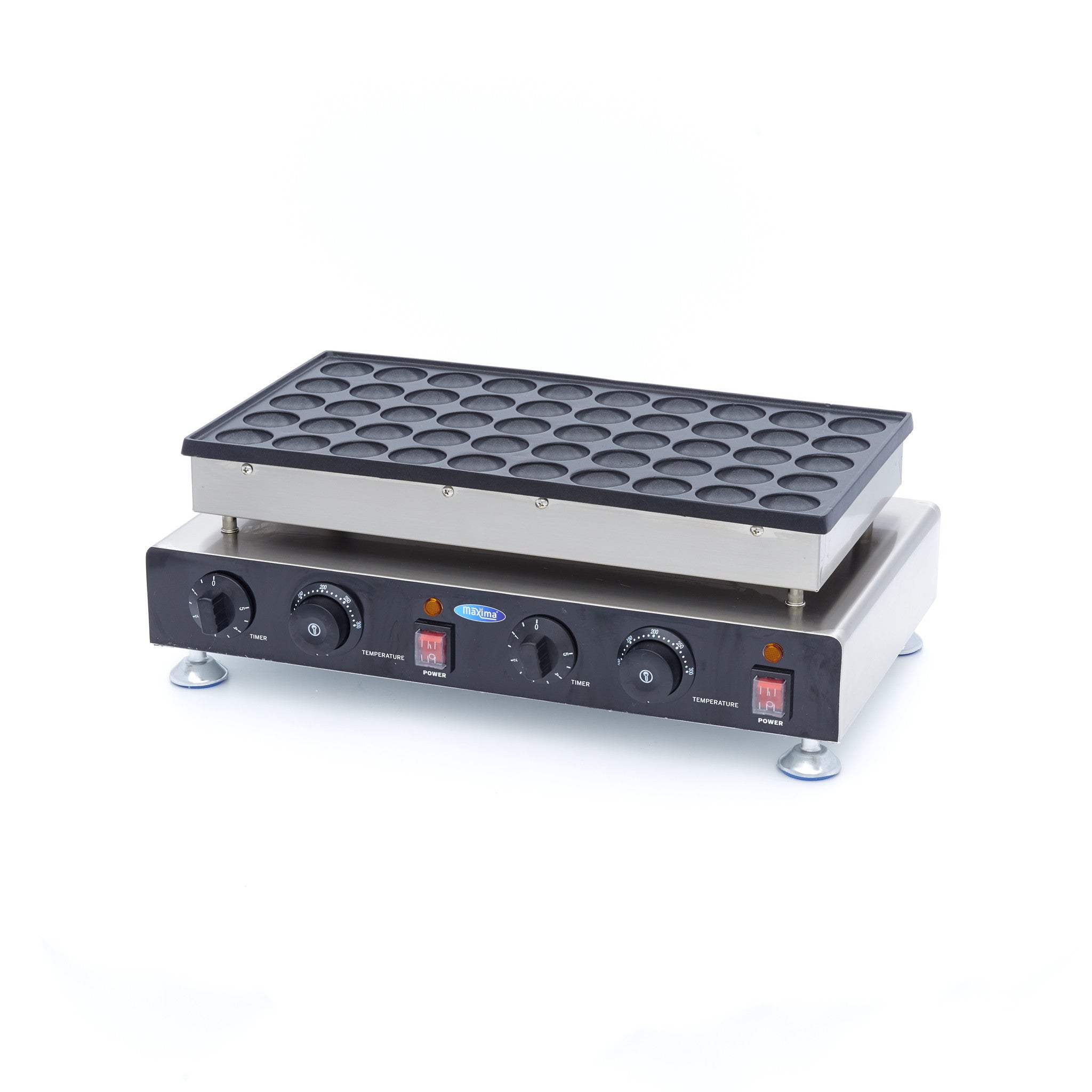 Mini machine à pancakes - 50 pièces - Ø4,3cm 50 L 1800 W Maxima - Appareil à poffertjes professionnel CHR - matériel cuisine pro - Cuistéo
