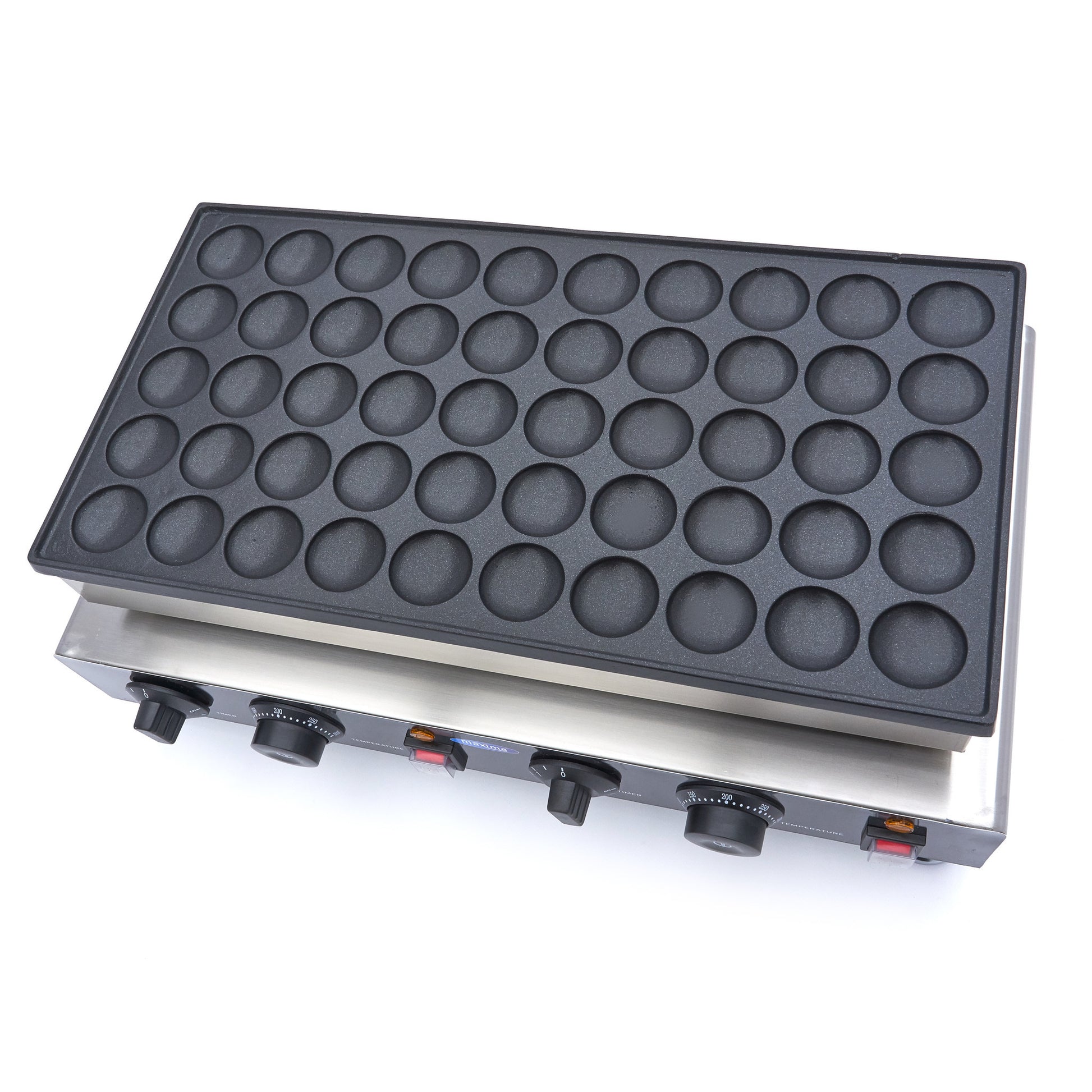 Mini machine à pancakes - 50 pièces - Ø4,3cm 50 L 1800 W Maxima - vue 2 - Appareil à poffertjes pro CHR - Cuistéo