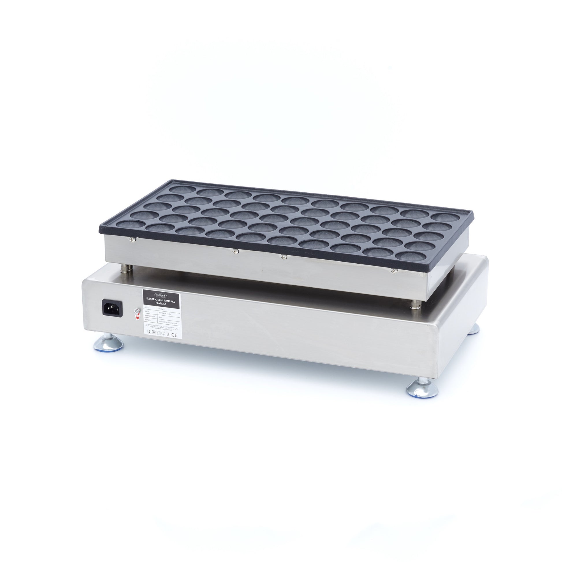Mini machine à pancakes - 50 pièces - Ø4,3cm 50 L 1800 W Maxima - vue 3 - Appareil à poffertjes pro CHR - Cuistéo