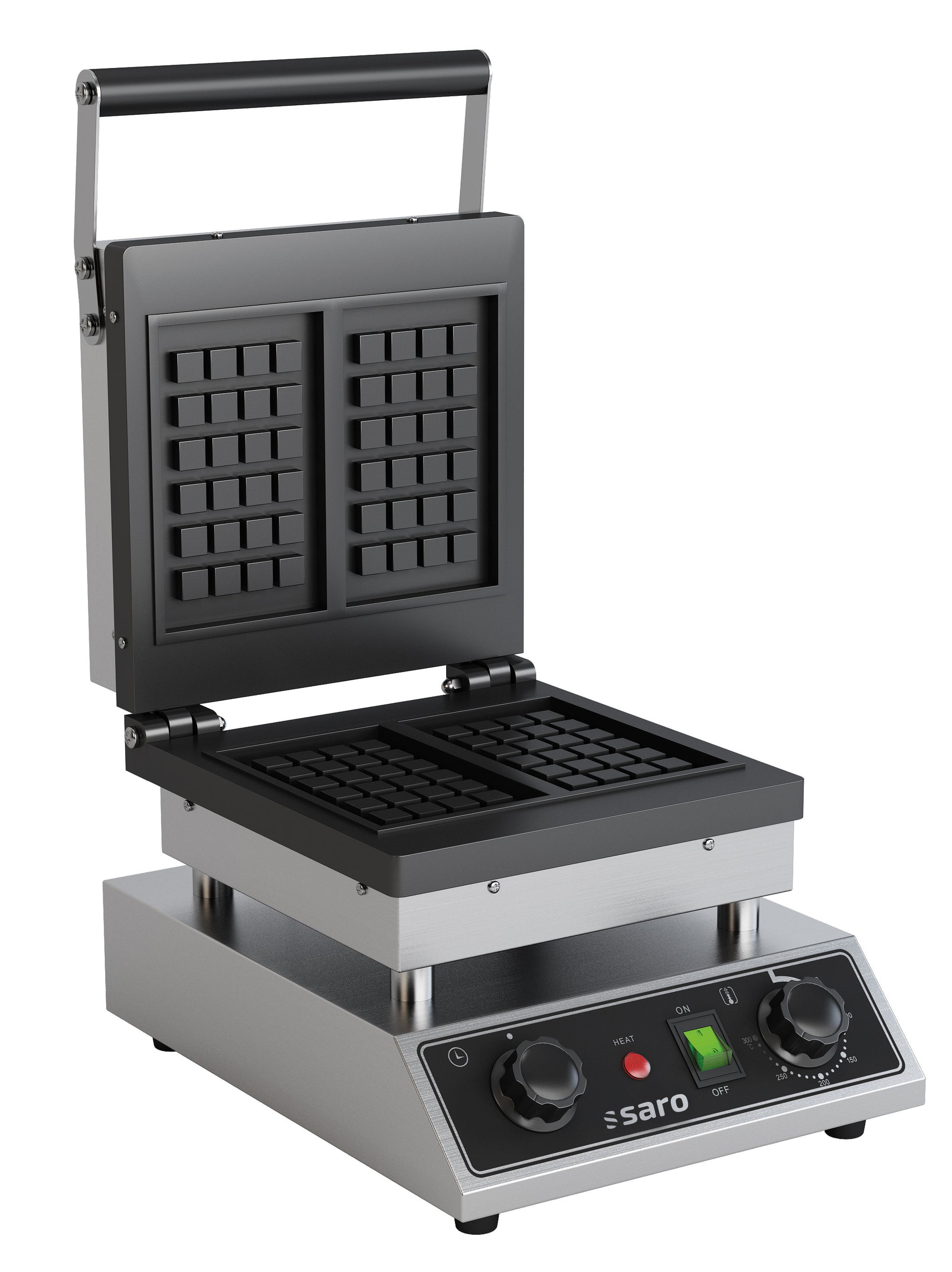 Gaufrier - Gaufres belges - Température +50/+300°C - Minuteur - Acier inoxydable Saro - Gaufrier professionnel CHR - matériel cuisine pro - Cuistéo