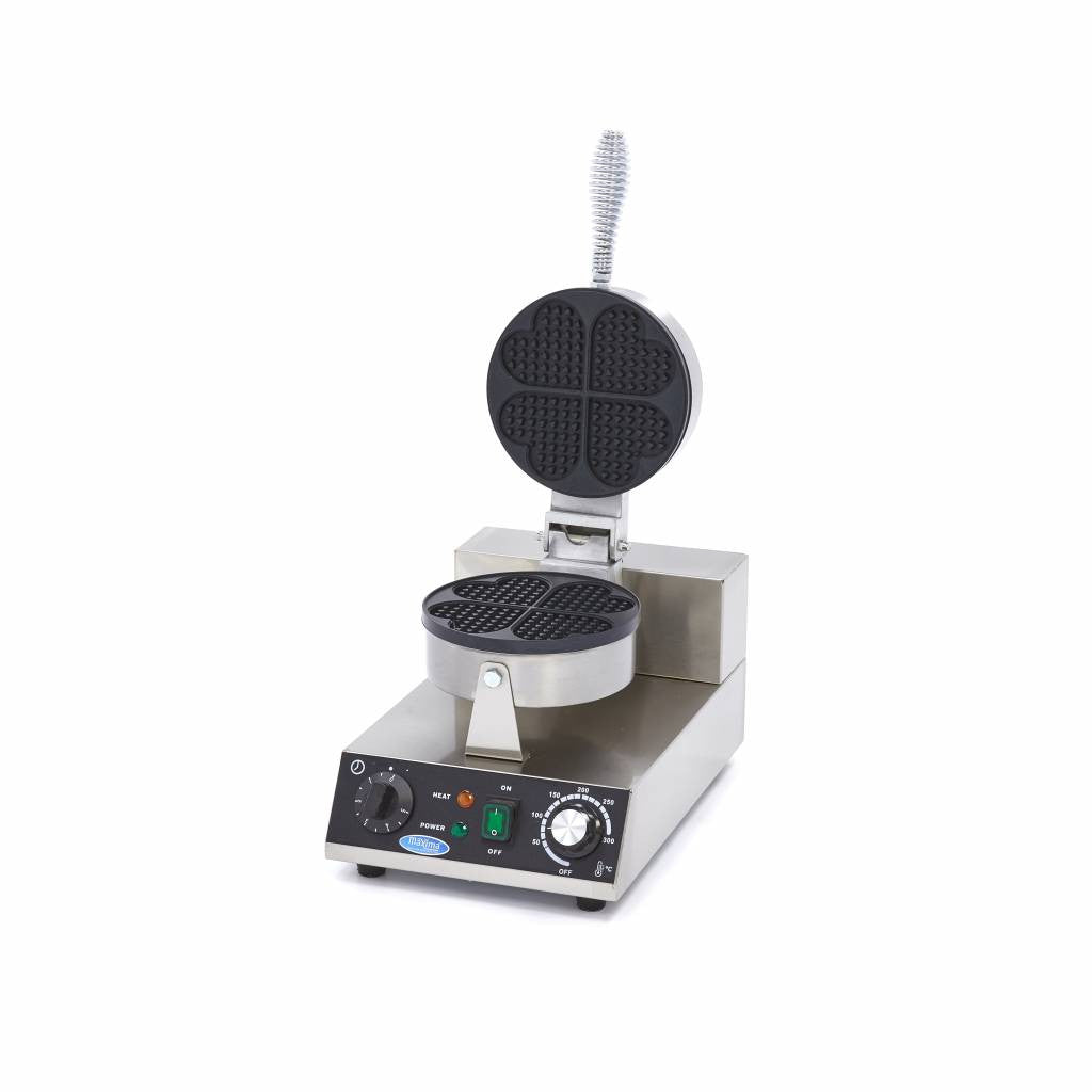 Gaufrier - 4 gaufres - Coeurs 1000 W Maxima - Gaufrier professionnel CHR - matériel cuisine pro - Cuistéo