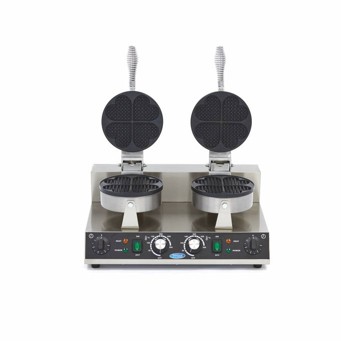 Machine à Gaufres - 8 Gaufres - Coeurs - Double 2000 W Maxima - vue 3 - Gaufrier pro CHR - Cuistéo