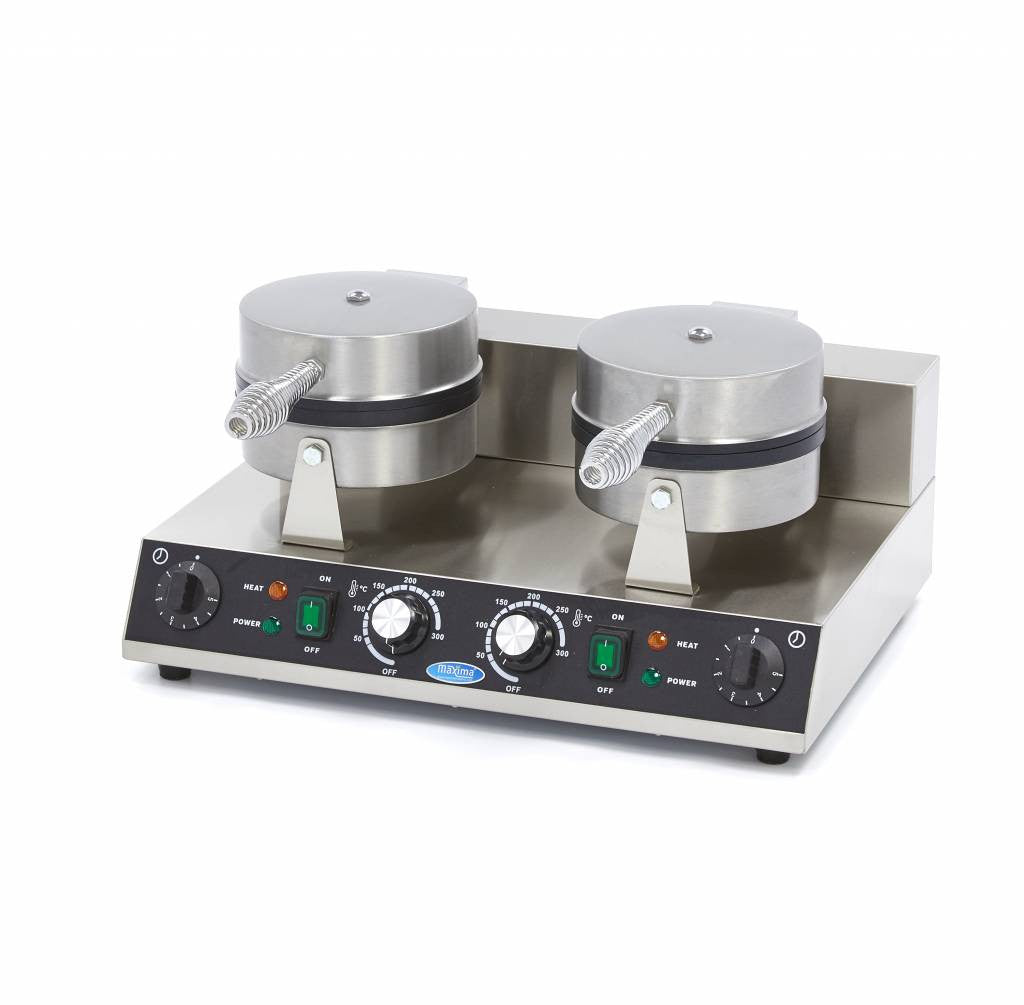 Machine à Gaufres - 8 Gaufres - Coeurs - Double 2000 W Maxima - vue 4 - Gaufrier pro CHR - Cuistéo