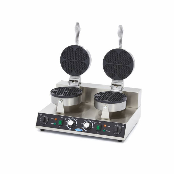 Machine à Gaufres - 8 Gaufres - Coeurs - Double 2000 W Maxima - vue 5 - Gaufrier pro CHR - Cuistéo