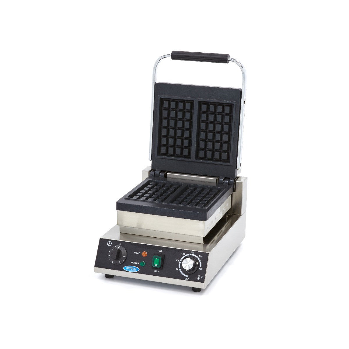 Gaufrier professionnel - 2 gaufres - Belge - Thermostat réglable 1500 W Maxima - Gaufrier professionnel CHR - matériel cuisine pro - Cuistéo