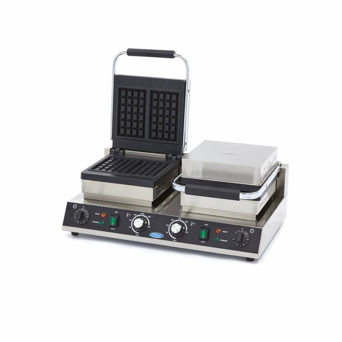 Gaufrier - 4 pièces - Carrée - Double 1500 W Maxima - Gaufrier professionnel CHR - matériel cuisine pro - Cuistéo