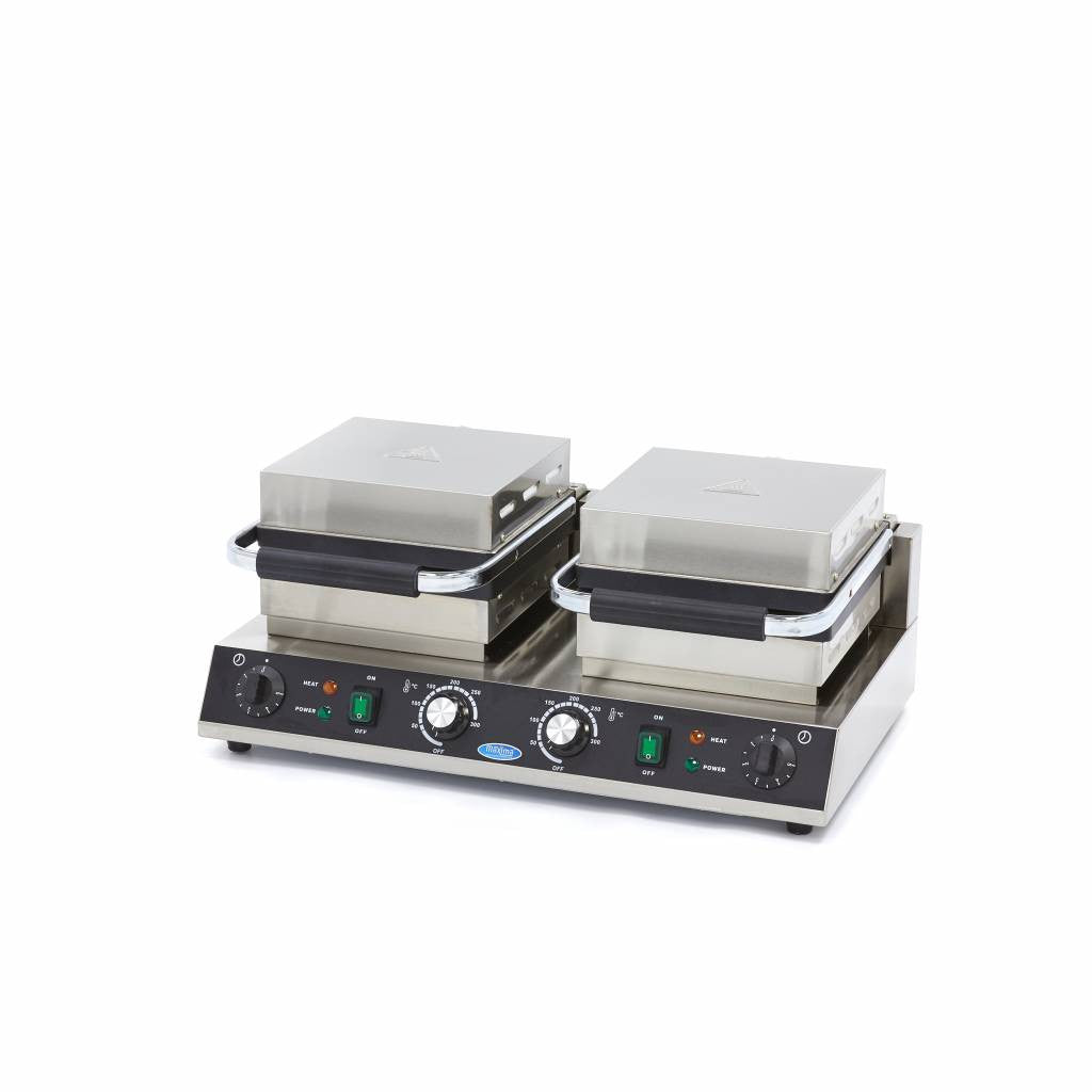 Gaufrier - 4 pièces - Carrée - Double 1500 W Maxima - vue 4 - Gaufrier pro CHR - Cuistéo